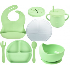 Набор силиконовой посуды 2Life Y3 7 предметов Зеленый (v-11127)