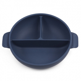 Глубокая трехсекционая силиконовая тарелка 2Life Y10 560 мл Синий (v-11077)