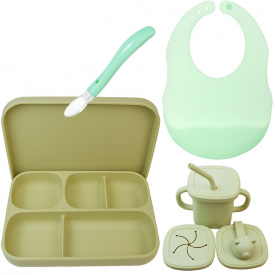 Набор силиконовой посуды 2Life A1 4 предмета Зеленый (vol-10483)