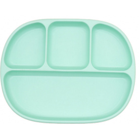 Детская четырех-секционная силиконовая тарелка с присоской 2Life 700 мл Мятный (vol-10233)