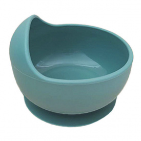 Силиконовая круглая глубокая тарелка для первых блюд на присоске 2Life Y29 350 мл Зеленый (vol-10669)