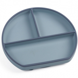 Силиконовая трехсекционная тарелка 2Life Y21+Y10 660 мл Темно-голубой с синим (v-11101)