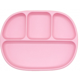 Детская четырех-секционная силиконовая тарелка с присоской 2Life 700 мл Розовый (vol-10199)