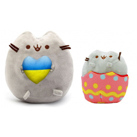 Набір м'яких іграшок S&T Pusheen cat 23х25 см та 12х15 см (vol-10453)