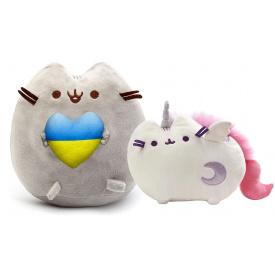 Набір м'яких іграшок S&T Pusheen cat 23х25 см та 12х15 см (vol-10454)