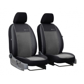 Чехлы на авто для Seat Toledo 1991-1999 POK-TER эко кожа с алькантарой Exclusive серые на передние сиденья