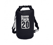 Водонепроницаемая сумка рюкзак гермомешок с шлейкой на плечо Ocean Pack 20 л Black (553582159)