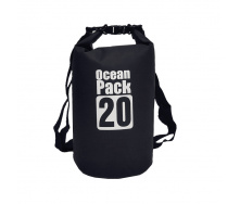 Водонепроницаемая сумка рюкзак гермомешок с шлейкой на плечо Ocean Pack 20 л Black (553582159)