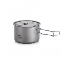 Кастрюля титановая со складной ручкой Naturehike NH18T202-B 1.3 л Серый (2321231270)