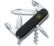 Складной нож Victorinox Spartan Mat Черный матовый лак с желтым лого (1.3603.3.M0008p)