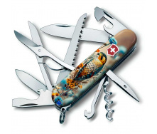 Складной нож Victorinox Huntsman Ukraine 91 мм 16 функций Благородный Сокол (1.3713.7_T3260pw)