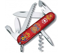 Складной нож Victorinox Camper Ukraine 91 мм 13 функций Украинские мотивы Красный (1.3613_T1370u)