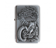 Зажигалка бензиновая Champ Bike Lighter дракон и байк (40400300B)