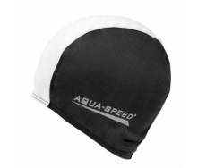Шапочка для плавания Aqua Speed Polyester Cap Черно-белый One Size (1000-091-57)