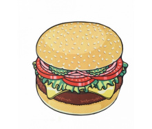 Пляжный коврик Mat Hamburger Разноцветный (ds121462)