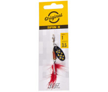 Блесна вращающаяся с бородкой LJ SPIN X ROUND 01 весом 3,5 г (цв.BF)