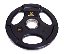 Блины (диски) обрезиненные Zelart TA-2673-5 51мм 5кг Черный