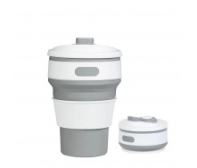 Стакан раскладной силиконовый COLLAPSIBLE Coffee Cup 350 ml Серый (101045GR)