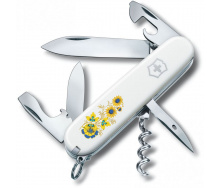 Складной нож Victorinox Spartan Ukraine 91 мм 12 функций Цветы (1.3603.7_T1050u)