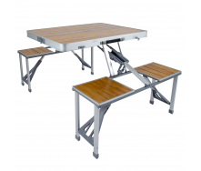 Стол Bo-Camp Bamboo 850х1360х670 мм Brown/Silver (1404800)