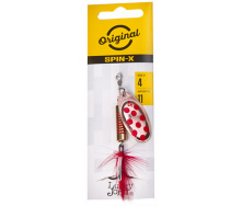 Блесна вращающаяся с бородкой LJ SPIN X ROUND 04 весом 11 г (цв.CR)