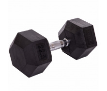 Гантель цельная шестигранная ZELART TA-5159-22_5 1шт 22,5кг Черный