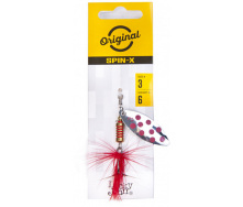 Блесна вращающаяся с бородкой LJ SPIN X LONG 03 весом 6 г (цв.SR)