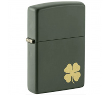 Зажигалка бензиновая Zippo Four Leaf Clover Design Темно-зеленая (49796)