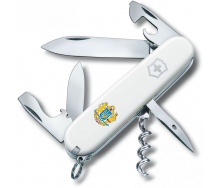Складной нож Victorinox Spartan Ukraine 91мм 12функций Белый Большой Герб Украины (1.3603.7_T0400u)