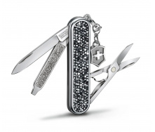 Складной нож Victorinox Classic SD Brilliant Crystal 58 мм 5 функций рукоять инкрустирована кристаллами (0.6221.35)