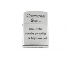 Зажигалка Zippo Confucius Say Toilet Street Chrome (28459)