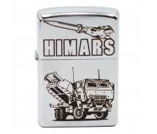 Зажигалка бензиновая Zippo Street Chrome 207 с гравировкой Himars Серебристая (207 H)