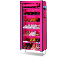Стеллаж для хранения обуви Combination Shoe Frame 60X30X160 на 9 полок Розовый