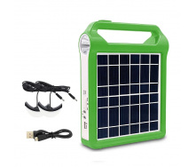 Портативная система освещения Easy Power EP-038A Фонарь с солнечной панелью + 2 LED лампы (3_03012)