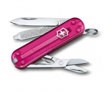 Складной нож Victorinox Classic 58 мм 7 функций Розовый полупрозрачный (0.6223.T5G)