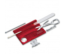 Мультитул Швейцарская карта Victorinox SwissCard Nailcare Красный полупрозрачный (0.7240.T)