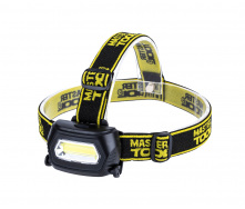 Фонарь налобный с регулировкой наклона MASTERTOOL 3 режима 75х46х29 мм COB LED 3xAAA ABS 94-0810