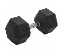 Гантель цельная шестигранная гексагональная Zelart TA-2679-30 30кг 1шт