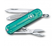 Складной нож Victorinox Classic 58 мм 7 функций Голубой полупрозрачный (0.6223.T24G)