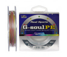 Шнур YGK G-Soul PE 5 Colors 200m #0.6/0.128mm 8lb (1013-5545.02.06)