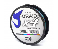 Шнур Daiwa J-Braid X4E 0.21мм 300м Multi Color (2201426 / 12745-121)