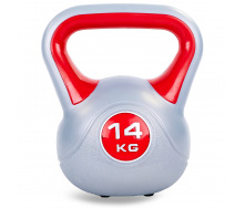 Гиря пластиковая Zelart TA-5734-14 14кг красный