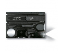 Мультитул Victorinox Swisscard Lite в виде банковской карты Черный полупрозрачный (0.7333.T3B1)