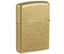 Зажигалка бензиновая Zippo Regular Street Brass Золотистая (48267)