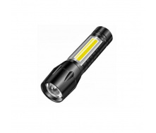 Фонарик светодиодный аккумуляторный Xiamen 3W LED + COB 350 лм USB (PH050713)