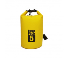 Водонепроницаемая сумка рюкзак гермомешок с шлейкой на плечо Ocean Pack 5 л Yellow (55354251)