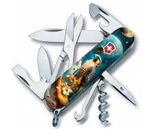 Складной нож Victorinox Climber Ukraine 91 мм 15 функций Сокол-защитник (1.3703.3_T3210pw)