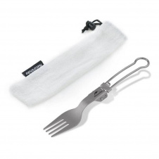Вилка титановая складная с мешочком Naturehike NH19C001-J 16.7x2.7 см Серый (2321264681)