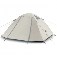 Палатка Naturehike P-Series CNK2300ZP028 четырехместная 210х210+55х100 см Светло-серый (1047-6976023920462)