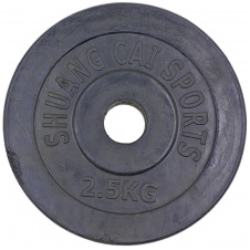 Блины диски обрезиненные SHUANG CAI SPORTS TA-1442-2_5S 2,5кг Черный